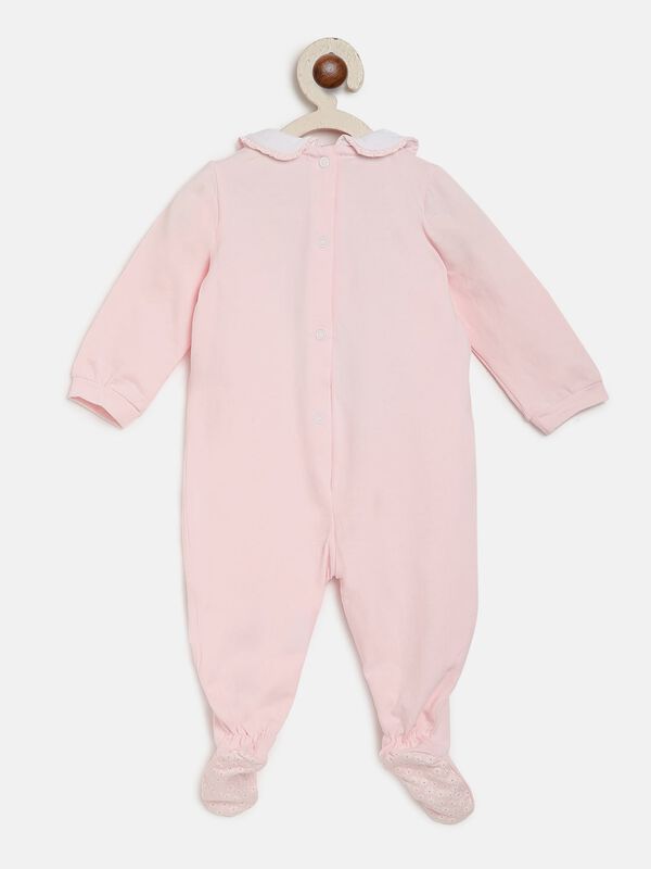 Pink Leg Opening Babysuit image number 1